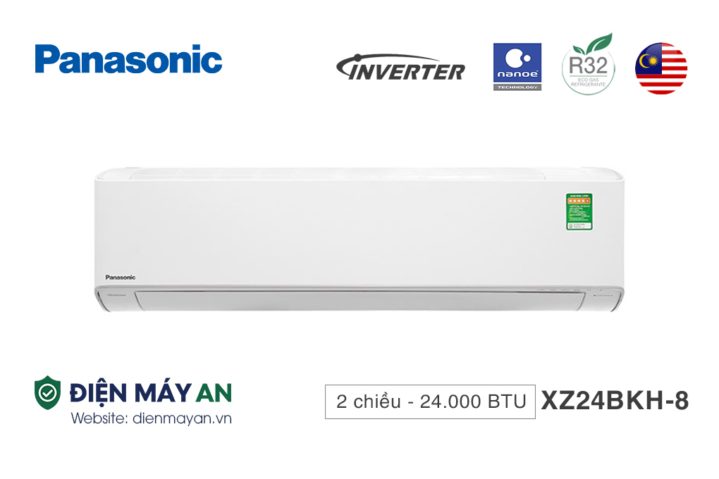 Điều hòa Panasonic CU/CS-XZ24BKH-8 bảo hành máy 1 năm và máy nén 7 năm